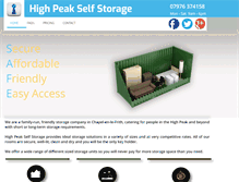 Tablet Screenshot of highpeakselfstorage.com